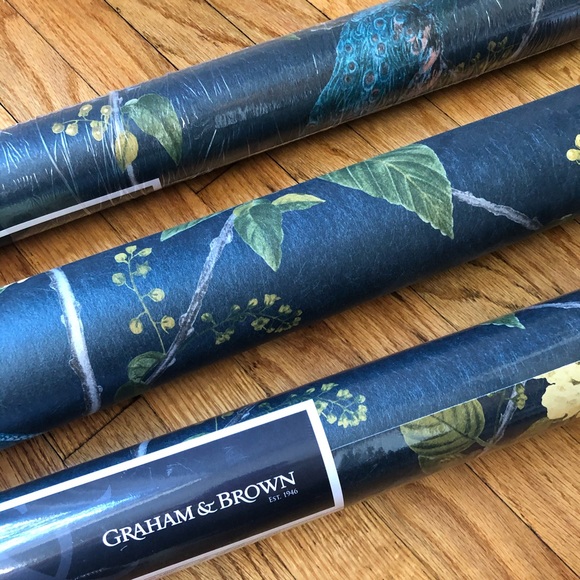 Graham & Brown Wall Decor Graham Brown Wallpaper Resplendence Navy Poshmark